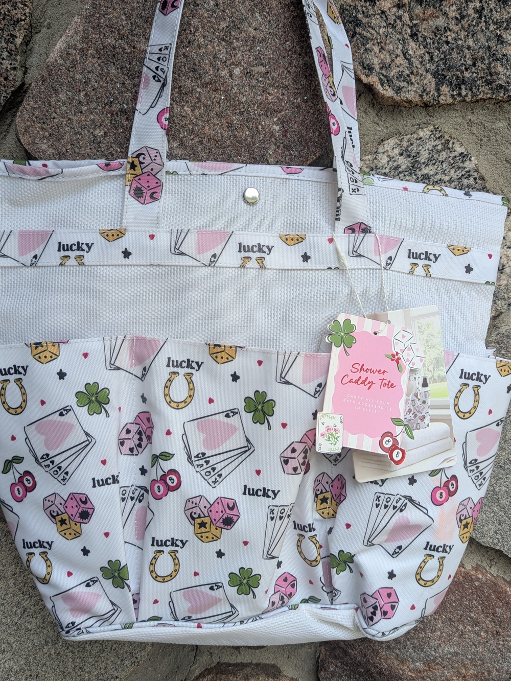 Maison Cherie shower caddy tote